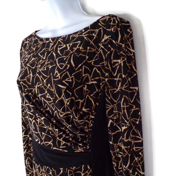 Lauren Ralph Lauren Two-Tone Print Shirred 2426 - Picture 5 of 7